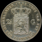 LaZooRo: Nizozemska 2 1/2 Gulden 1859 XF - Srebro