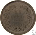 LaZooRo: Nizozemska 25 Cents 1848 VF / XF brez pike - srebro