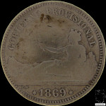 LaZooRo: Španija 1 Peseta 1869 VF počena matrica - srebro