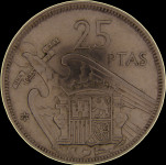LaZooRo: Španija 25 Pesetas 1959 XF / UNC