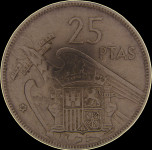 LaZooRo: Španija 25 Pesetas 1961 XF / UNC