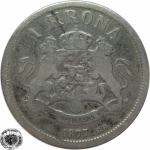 LaZooRo: Švedska 1 Krona 1877 F - Srebro