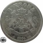 LaZooRo: Švedska 1 Krona 1884 F - Srebro