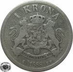 LaZooRo: Švedska 1 Krona 1888 F 'keydate' - Srebro