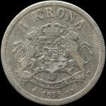 LaZooRo: Švedska 1 Krona 1898 VF - srebro