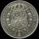 LaZooRo: Švedska 2 Kronor 1928 PROOF - Srebro