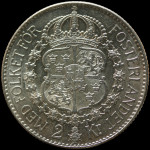 LaZooRo: Švedska 2 Kronor 1934 PROOF redka - srebro