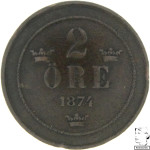 LaZooRo: Švedska 2 Ore 1874 VF / XF