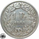LaZooRo: Švica 1 Franc 1903 VF c - Srebro