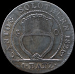 LaZooRo: Švica SOLOTHURN 1 Batzen 1826 XF na starejšem tipu - srebro