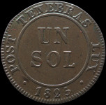 LaZooRo: Švica ŽENEVA 1 Sol 1825 XF - srebro