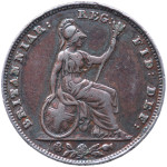 LaZooRo: Velika Britanija 1 Farthing 1853/3 PROOF zelo redek