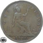 LaZooRo: Velika Britanija 1 Penny 1860 VF