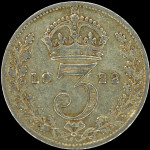 LaZooRo: Velika Britanija 3 Pence 1922 XF - srebro