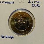Litva 2 Litai lot bimetalnih kovancev 2012 in 2013
