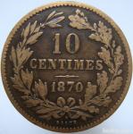 LaZooRo: Luksemburg 10 Centimes 1870 VF/XF