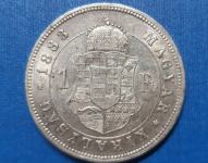 Madžarska 1 florin 1883 KB srebrnik