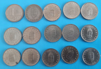 MADŽARSKA 1 forint 15 različnih kovancev novejši tip
