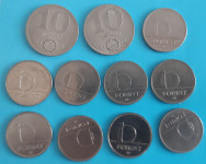 MADŽARSKA 10 forint 12 različnih kovancev