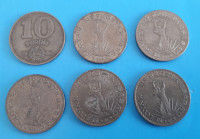 MADŽARSKA 10 forint 6 različnih kovancev tip II.