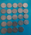 MADŽARSKA 20 filler 24 različnih kovancev