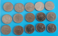 MADŽARSKA 5 forint 15 različnih kovancev Tip III.