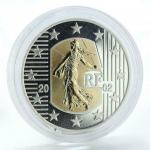 Merci le Franc - 5 evrov zlato + srebro,2002