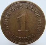 LaZooRo: Nemčija 1 Pfennig 1888 A XF/UNC