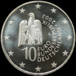 LaZooRo: Nemčija 10 Euro 2002 A PROOF Bode muzej - Srebro