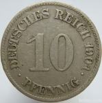 LaZooRo: Nemčija 10 Pfennig 1901 E VF/XF