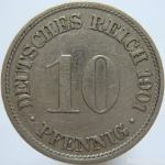 LaZooRo: Nemčija 10 Pfennig 1901 F XF