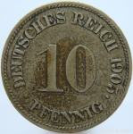 LaZooRo: Nemčija 10 Pfennig 1905 G VF/XF