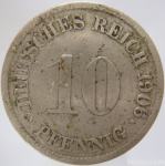 LaZooRo: Nemčija 10 Pfennig 1906 G VF/XF