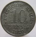 LaZooRo: Nemčija 10 Pfennig 1920 UNC  a