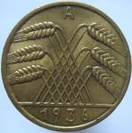 LaZooRo: Nemčija 10 Pfennig 1936 A XF/UNC
