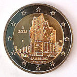 Nemčija, 2 evra, spominski kovanec 2023 (Hamburg)