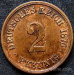 LaZooRo: Nemčija 2 Pfennig 1876 A XF/UNC a