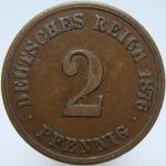 LaZooRo: Nemčija 2 Pfennig 1876 A XF