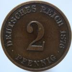 LaZooRo: Nemčija 2 Pfennig 1876 C XF/UNC