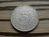 Nemčija 5 mark 1966 F
