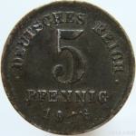 LaZooRo: Nemčija 5 Pfennig 1916 E VF