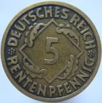 LaZooRo: Nemčija 5 Pfennig 1924 J XF/UNC