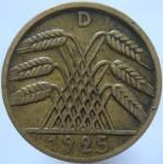 LaZooRo: Nemčija 5 Pfennig 1925 D XF/UNC