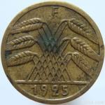 LaZooRo: Nemčija 5 Pfennig 1925 F XF