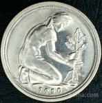 LaZooRo: Nemčija 50 Pfennig 1950 J XF/UNC