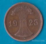 NEMČIJA Reich - 2 renten pfennig 1923 A