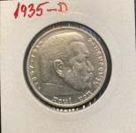 Nemčija Tretji rajh Hindenburg SREBRNIK