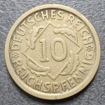 NEMŠKI RAJH - 10 pfennig 1925 D