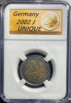 Nemški redek kovanec za 2 evra iz leta 2002 J