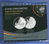 Nemški srebrnik 20 evrov - POGUMNI KROJAČEK, 2019